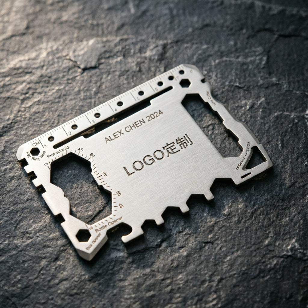 Multi Purpose Survival Pocket Tool - 43 in 1 - Credit Card Wallet Size