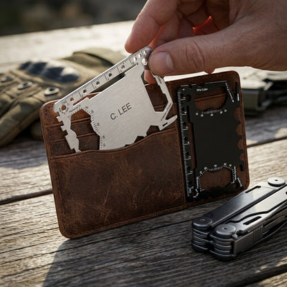 Multi Purpose Survival Pocket Tool - 43 in 1 - Credit Card Wallet Size