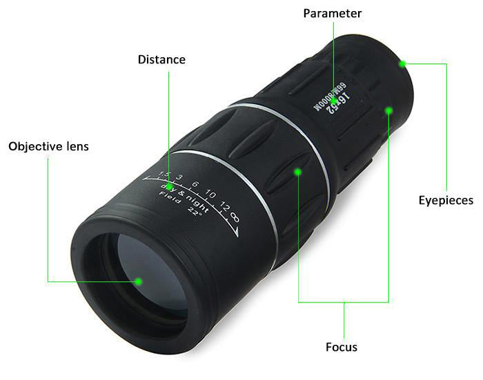 Dual Focus 16x52 Monocular Spotting Scope