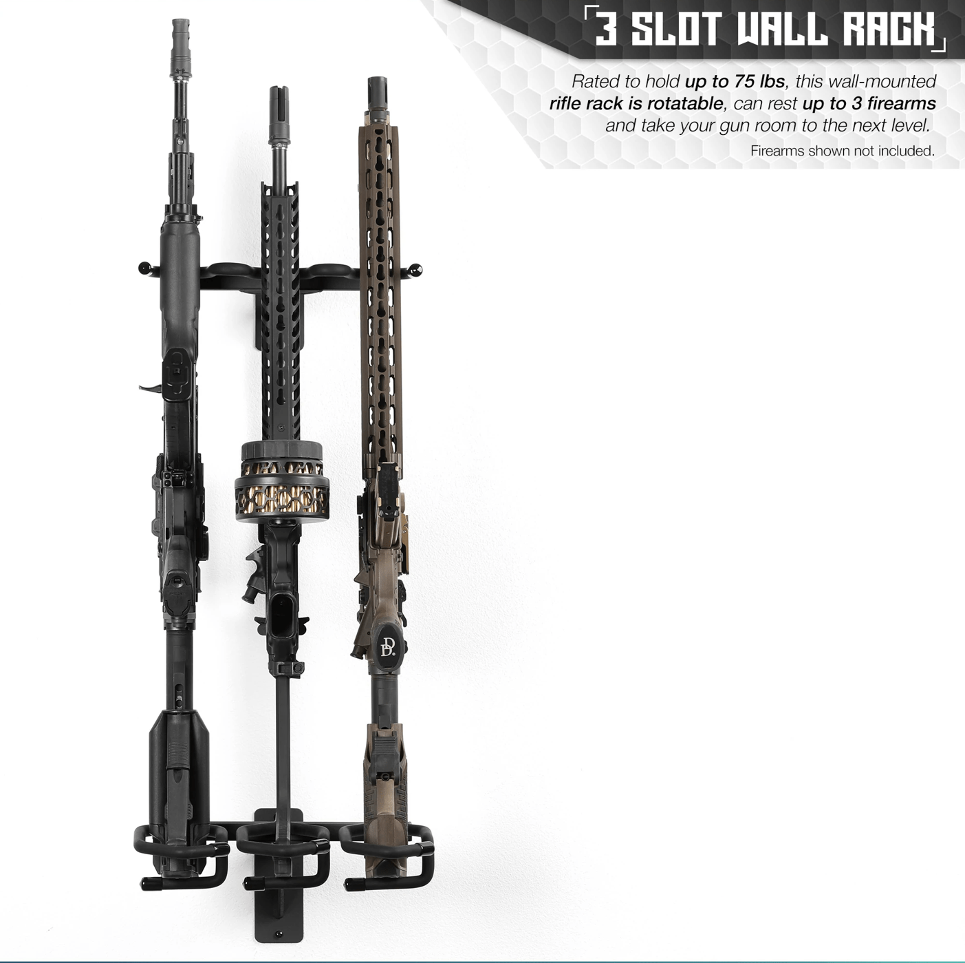 3 Slot Adjustable Wall Rack